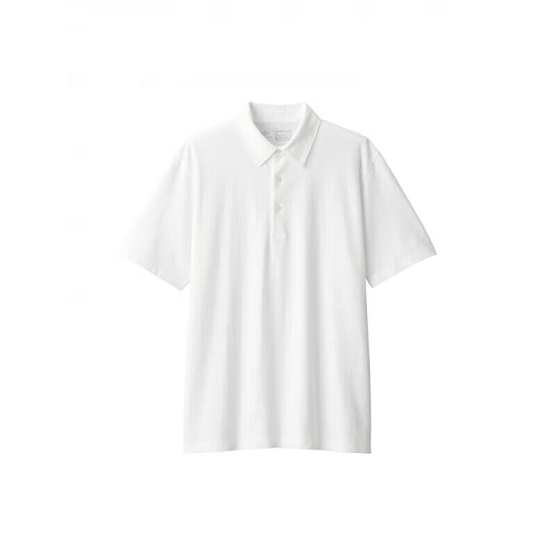 MUJI Men's Cool Touch Jersey Knit Short-Sleeve Polo Shirt