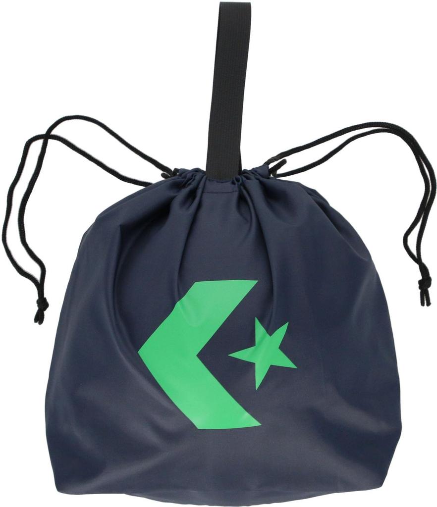 Basketball Storage Drawstring Ball Navy X Green [Converse] Bag, One-Handed Case, C2453097,