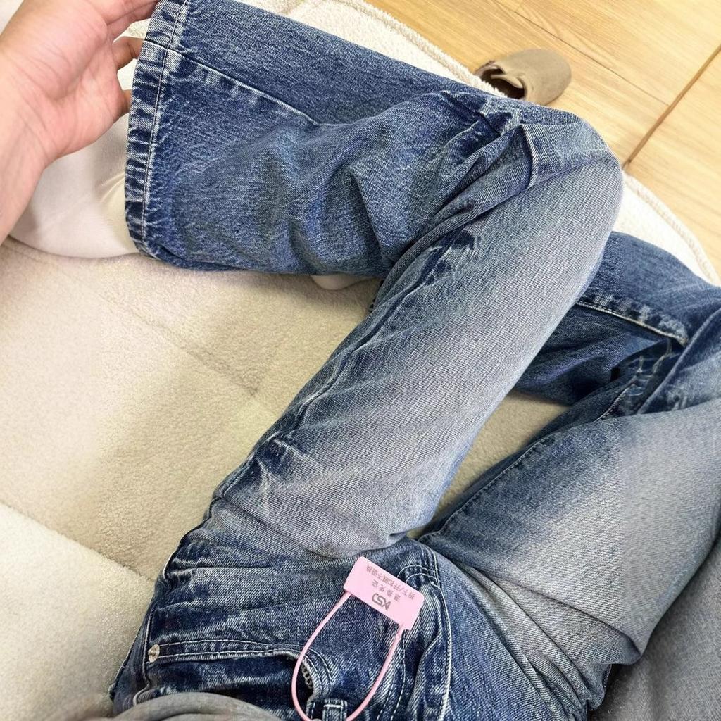 Comfortable Retro Casual Jeans Women Tide Ins High-waisted Loose Not Sticking To The Leg Trailing Straight Trousers Jeans for Women Long Denim Pants