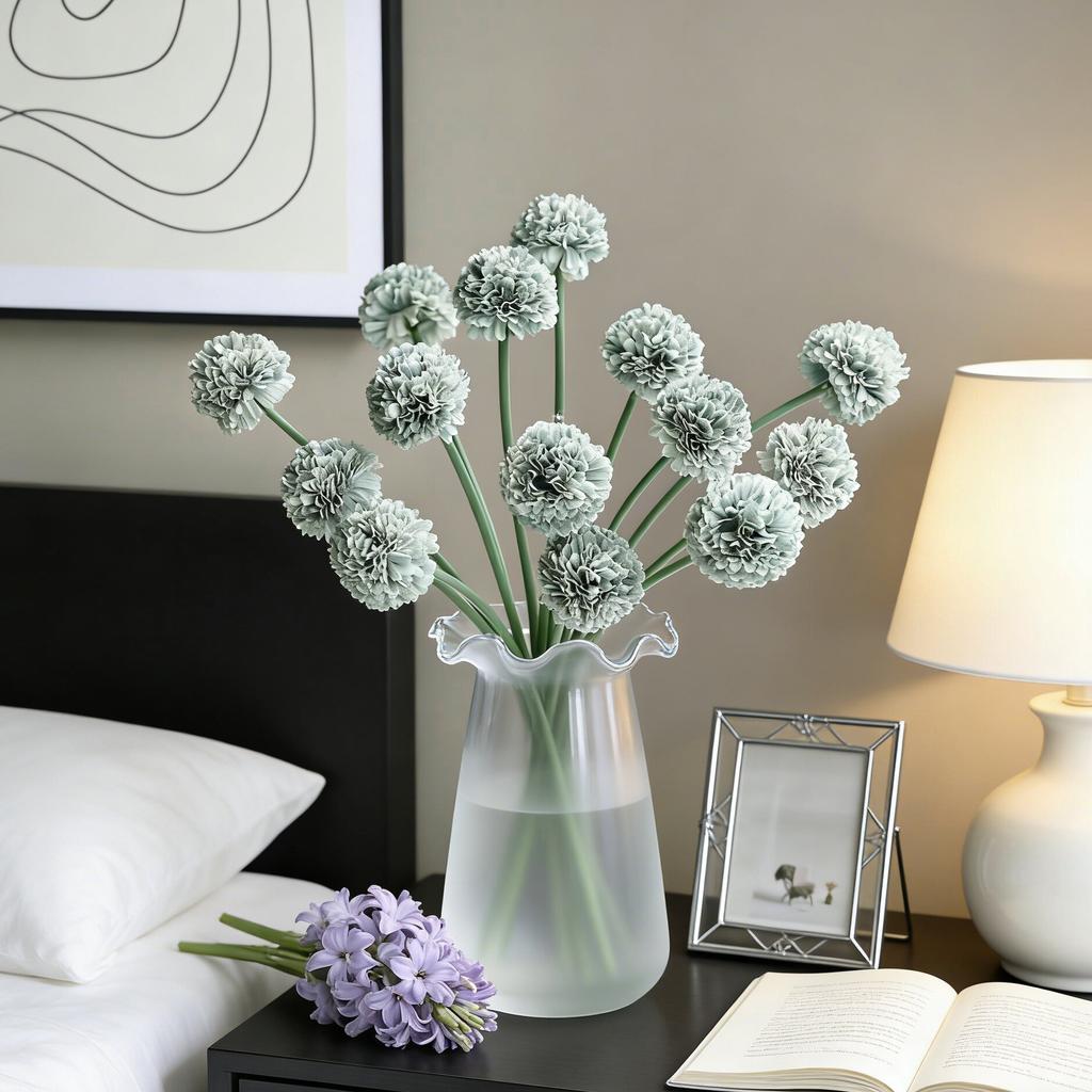 Artificial Flowers Silks Mini Ball Chrysanthemum Home Room Table Wedding Bridal Bouquets Decora Festival Outdoor Yard DIY Gifts
