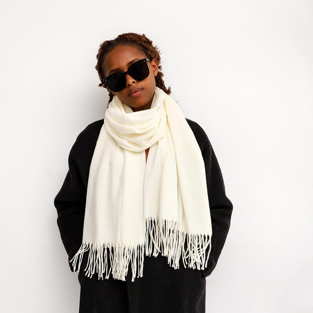 Multi-color Warm Scarf Long Shawl Wholesale Solid Color Scarf Women's Winter New European and American Imitation Cashmere Scarf