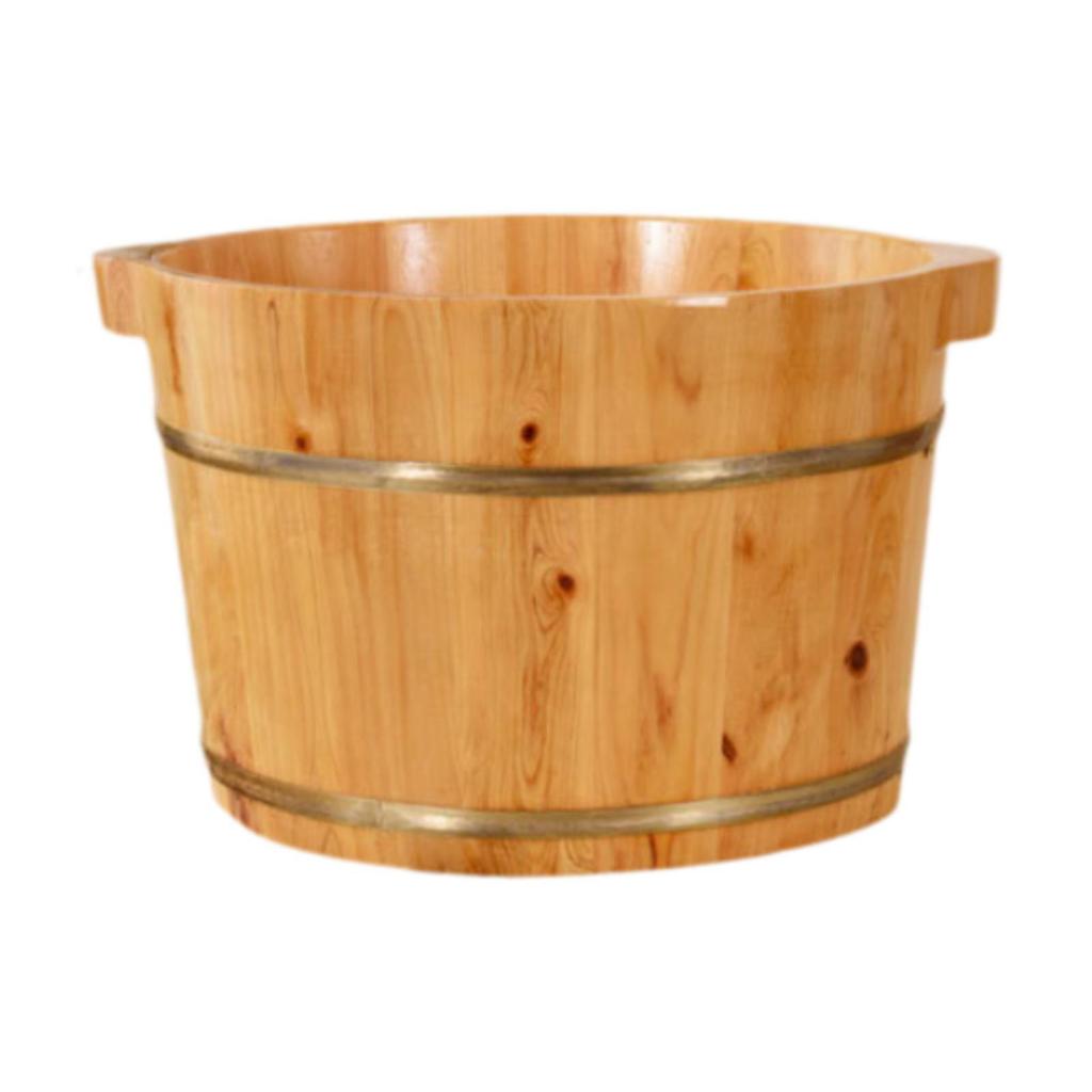 Wood Foot Bath Tub Deep Large Capacity Feet Soaking Tub Foot Wash Bucket Foot Bath Barrel for Bathroom Home Foot SPA Adults