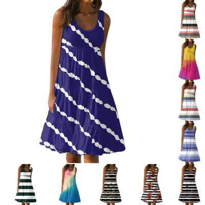 Women's Dress Casual  Print Slip Beach Skirt Sundress