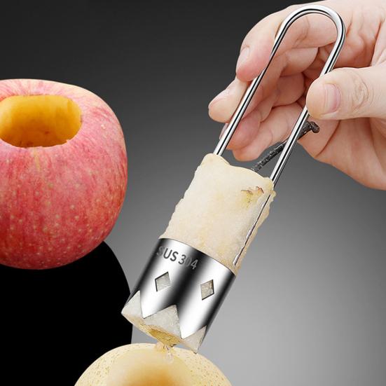 Fruit Corer Stainless Steel for Apples Dual Size Design Pears Peaches Core Remover Easy to Clean