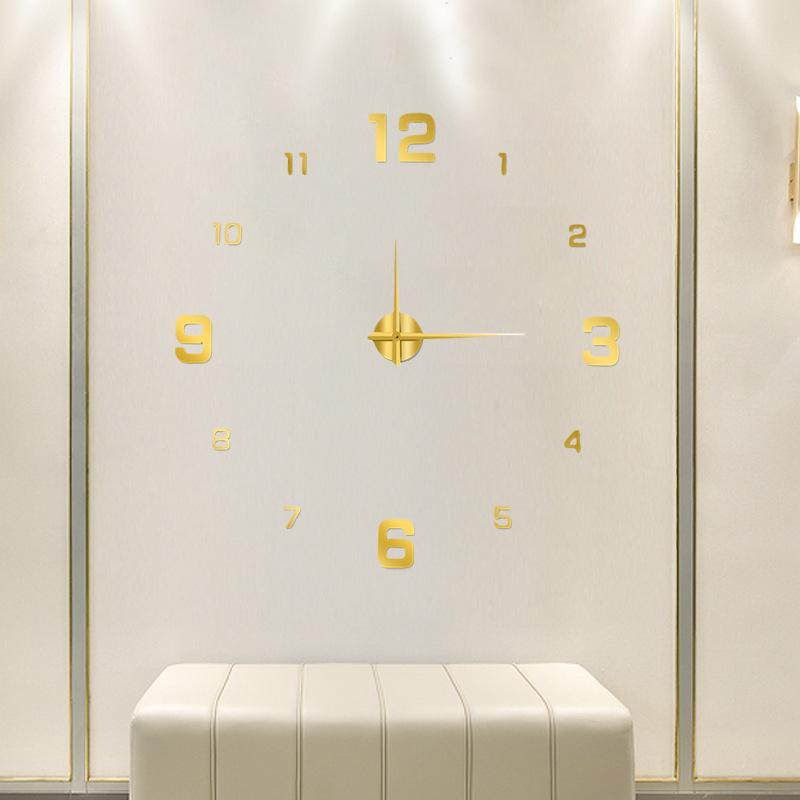 Simple Large Luminous Silent Clock Diy Three-dimensional Digital Wall Clock Living Room Bedroom Digital Wall Clock