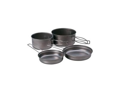 Snow Peak Titanium Lightweight Personal Cooker Set Stacking Pot X 2 Lid X 2 Camping Outdoor Climbing Disaster Prevention SCS-020T