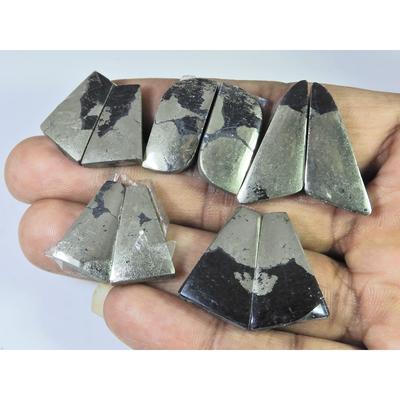 Natural Apache Gold Pyrite Matched Pair Fancy Loose Gemstone 5 Pair Lot C-1330