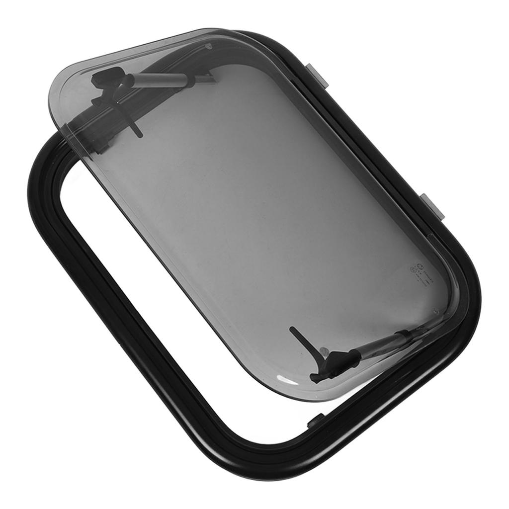 550x400mm RV Push Out Window Rounded Acrylic Insulating Glass Double Layer UV Proof with Insect Net Privacy Curtain for