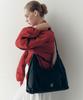 Jillstuart Acc [Lune] Lune Push-Lock Detail Leather Shoulder Bag L Black