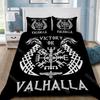 Viking Nordic Viking Mystical Symbol Duvet Cover Pillowcase Bedding Set Adult Boy Girl Bedroom Decoration Children Single D