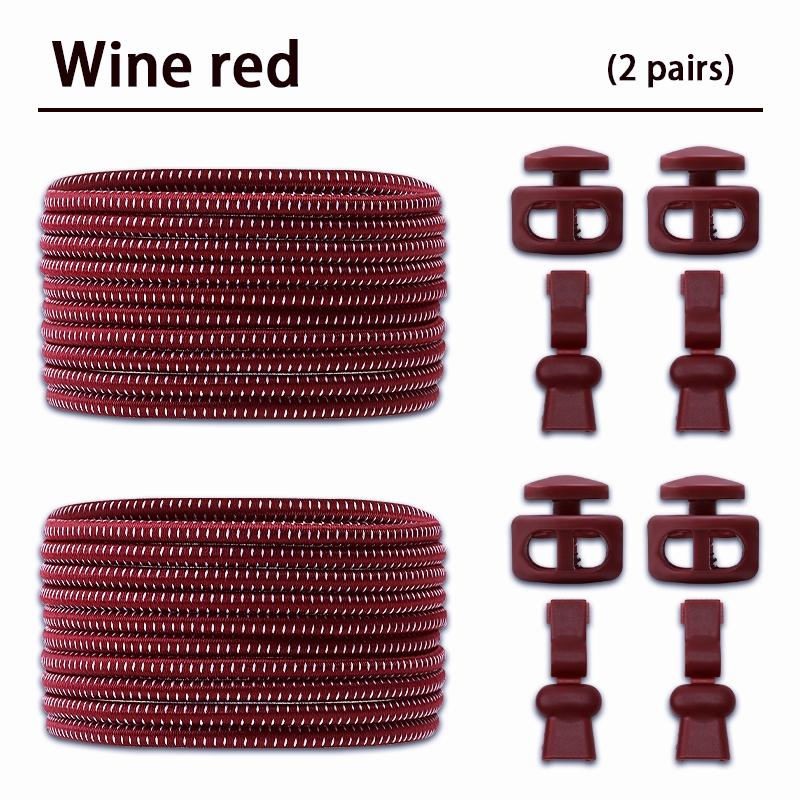 2Pair Elastic shoelaces Without Ties Lock Shoelace sneakers No Tie Shoe laces Kids Adult round Quick laces Shoe accessories