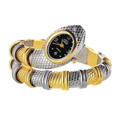Slange Armbånd Slange Analog Visning Vanntett Lagdelt Gull Sølv Kvarts Klokke Søt Fritid Mote Tilbehør Bursdag Julegave Klokke -