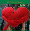 Adorable Healing Heart Shaped Red Plush Arm Pillow For Creative Sofa Dcor Gift For Girlfriend
