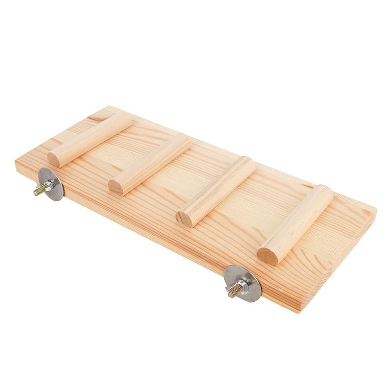 1Pc Pet Bird Parrot Wood Platform Stand Rack Toy Hamster Branch Perches For Bird Cage Toys 3 Sizes Pet Station Board