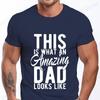 Mens Street T Shirt Best Dad Ever for Amazing Dad Funny Fathers Day Tees Summer Classic Men's T-shirt Street Oversized Clothing