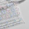 Embossed Garden Series Nail Stickers DIY Creative Decoration