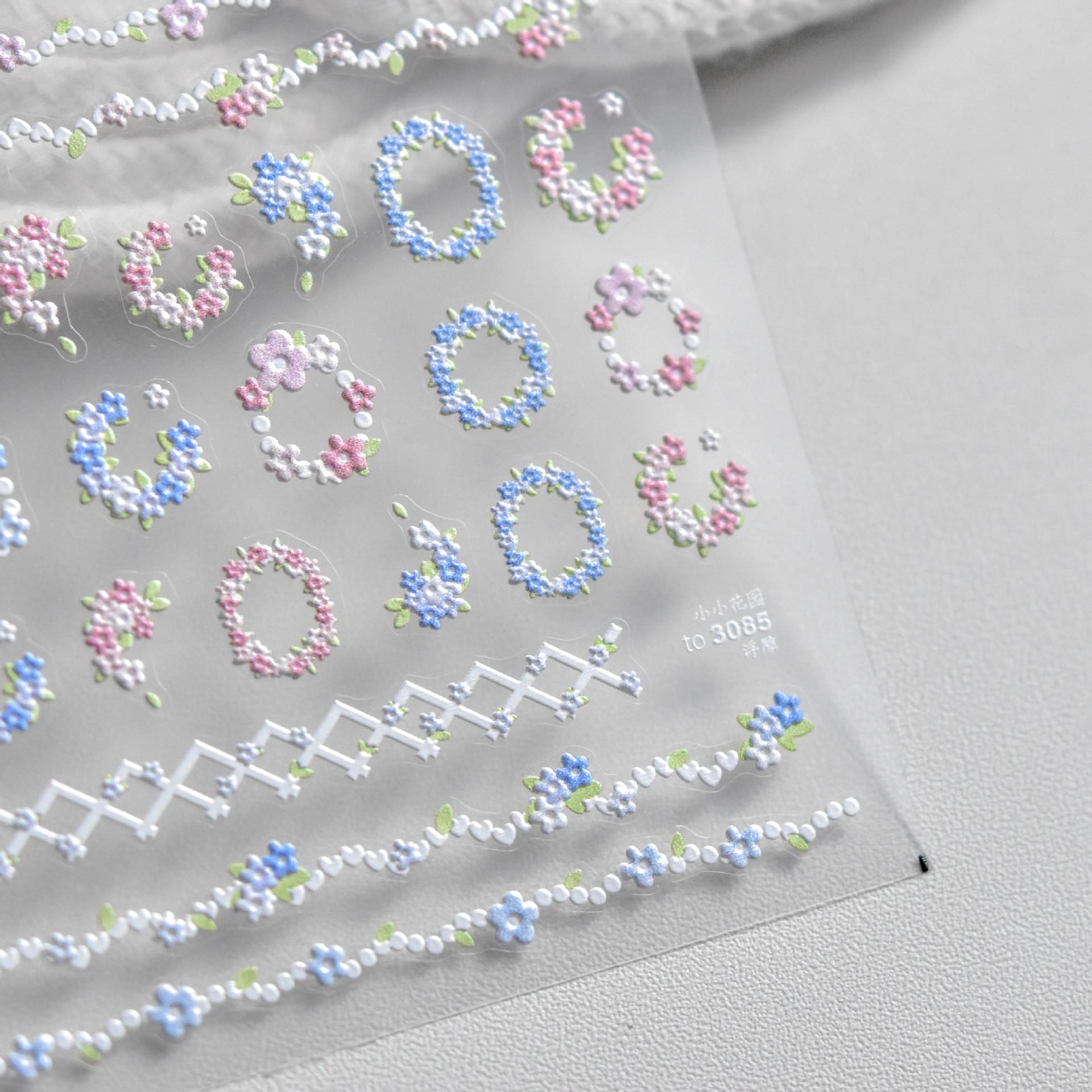 Рельефные наклейки для ногтей серии Garden — фото 3