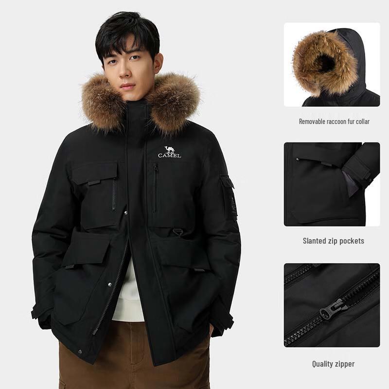 Camel Unisex Winter 3-in-1 Down Parka