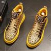 Móda Luxusní designérské Diamantové ležérní boty Vysoká kvalita nýtované vysoké semišové zipové tenisky Zapatos Hombre A7