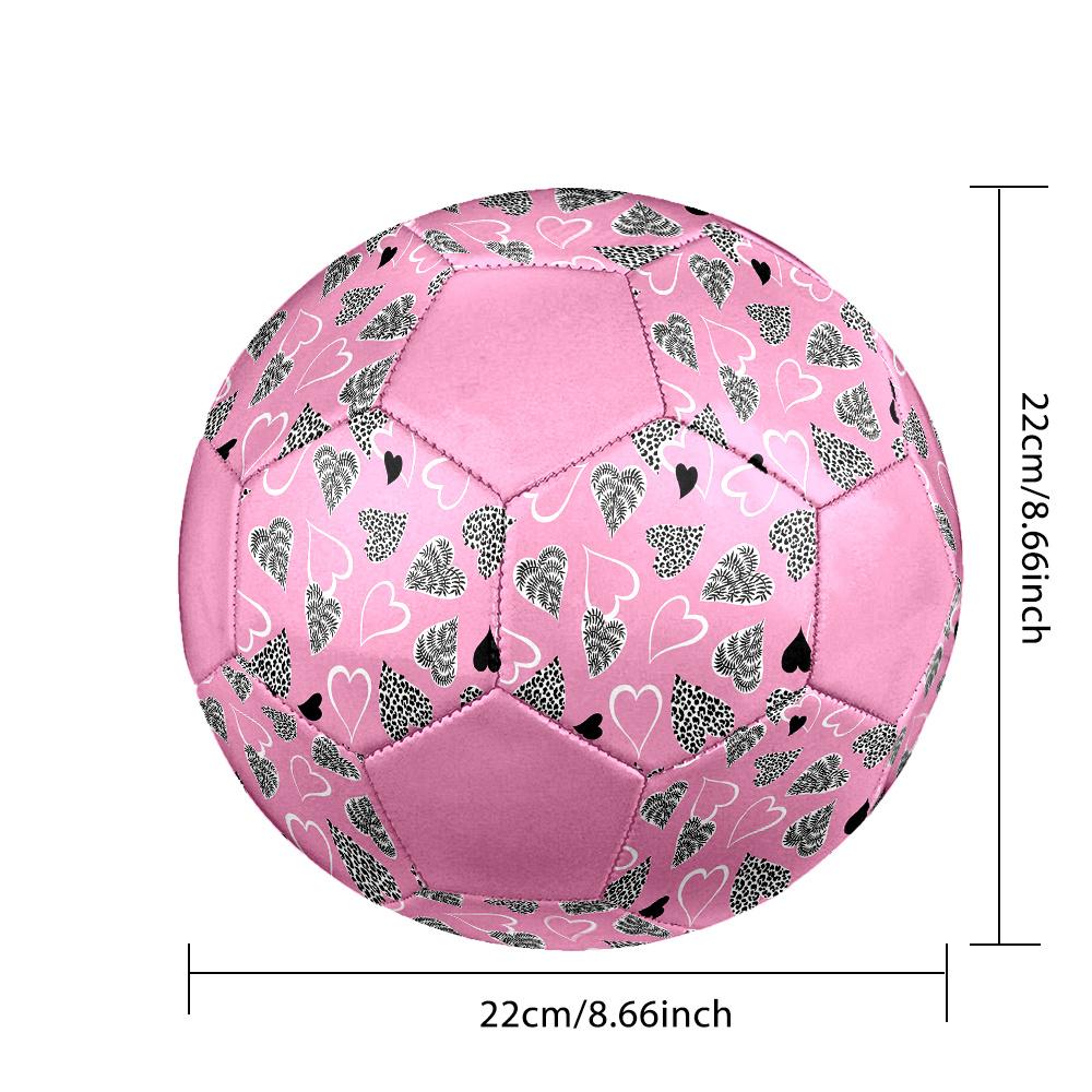 1 pezzo Cuore Rosa Leopardo Sport all'Aperto Calcio, Taglia 5, Sensazione Confortevole e Durevole, Regalo yy26060459