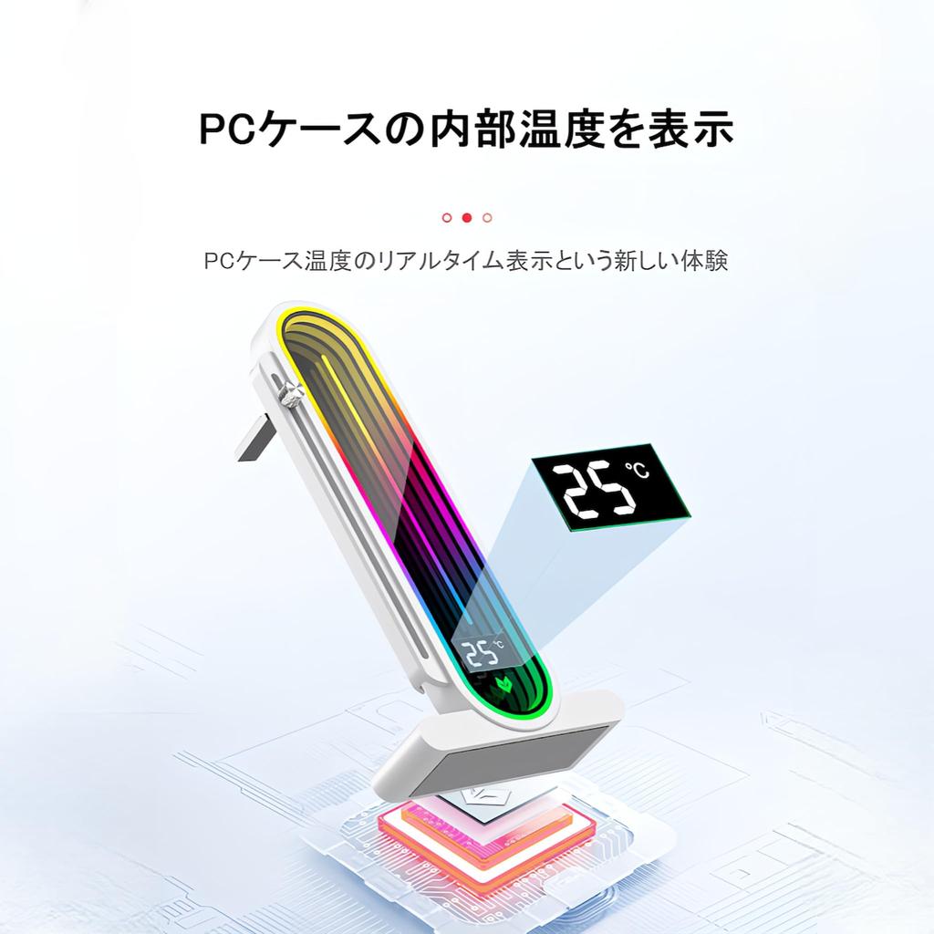 Small Lab COOLMOON Digital Display Case Temperature Graphics Card GPU Bracket ARGB Mini Video Magnetic Stand, Display, Stand, Stand, Holder, LED, 5V,