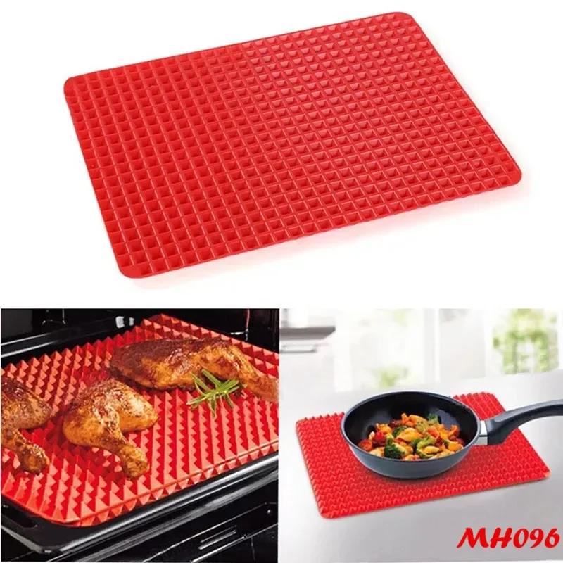 Silicone Pyramid Baking Mat for Oven Non-Stick Cooking Tray Reusable Heat-Resistant Grill Mat for Healthy Fat-Free Cooking