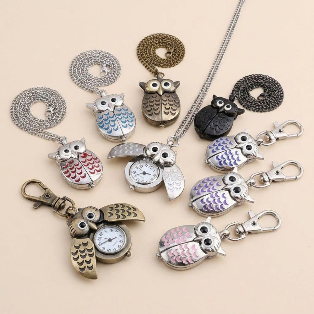 Klassische Taschenuhr Schlüsselanhänger Klapp-Stil Halskettenuhr Neue Hängeuhr Für Unisex Erwachsene Kinder