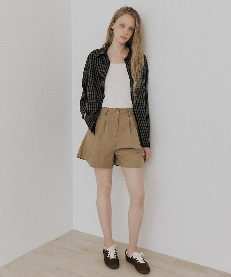 LEFTSEOUL Cotton Gingham Check Shirt [Black]