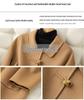 New Autumn/Winter Double-Faced 100% Wool Coat with Peter Pan Collar - Mid-Length, Loose Fit, Fashionable Temperament Overcoat
