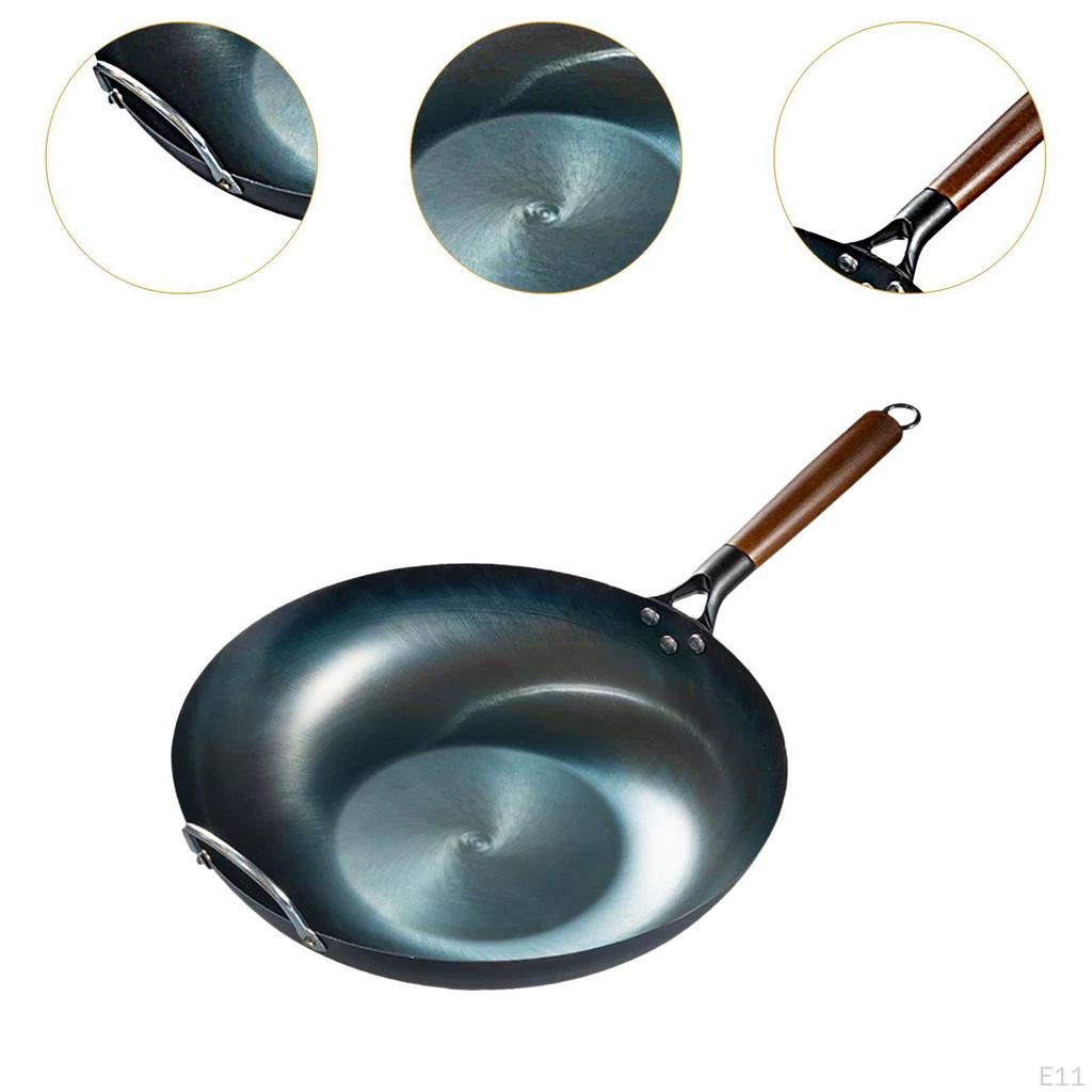 Cooking Wok with Handle for Sauteing and Frying Dishes