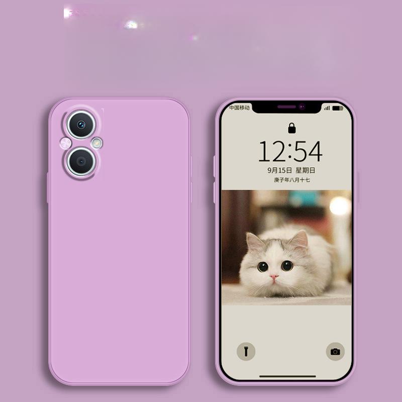 Applicable To Oppoa96 Mobile Phone Case Protection Case Liquid Soft Silicone Full-inclusive Anti-fall Case for Men and Women