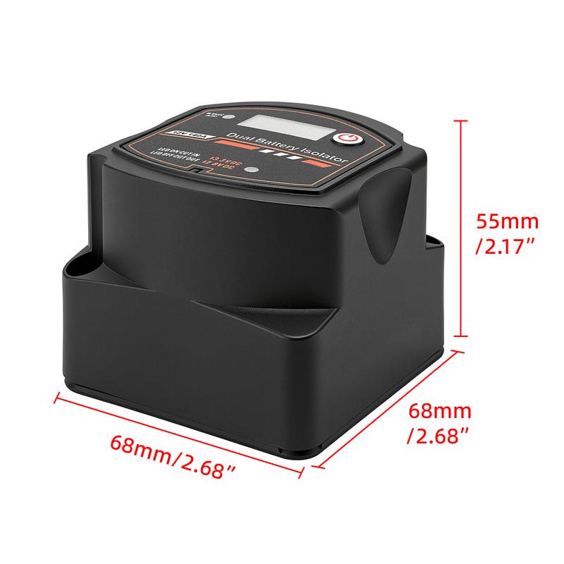 Smart Dual Battery Isolator 12V 140A Waterproof Digital Voltage Sensitive Relay VSR Switch For Car RV Camper UTV Boat Marine