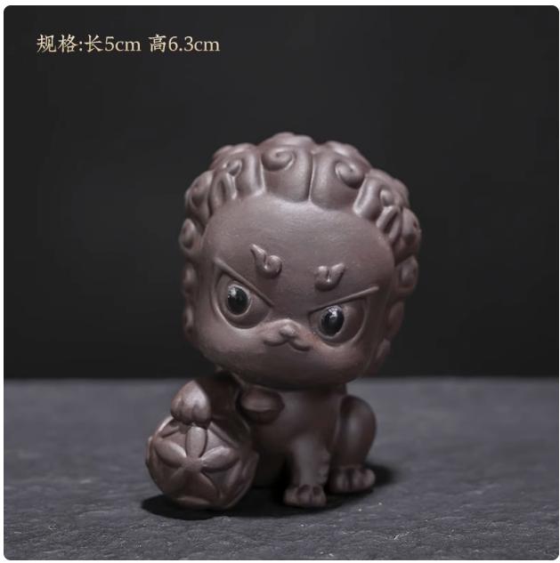 

Creative Purple Clay Small Tea Pet Ornament Handmade Crafts Animal Figurine Tea Ceremony Accessories Tea Table Decoration