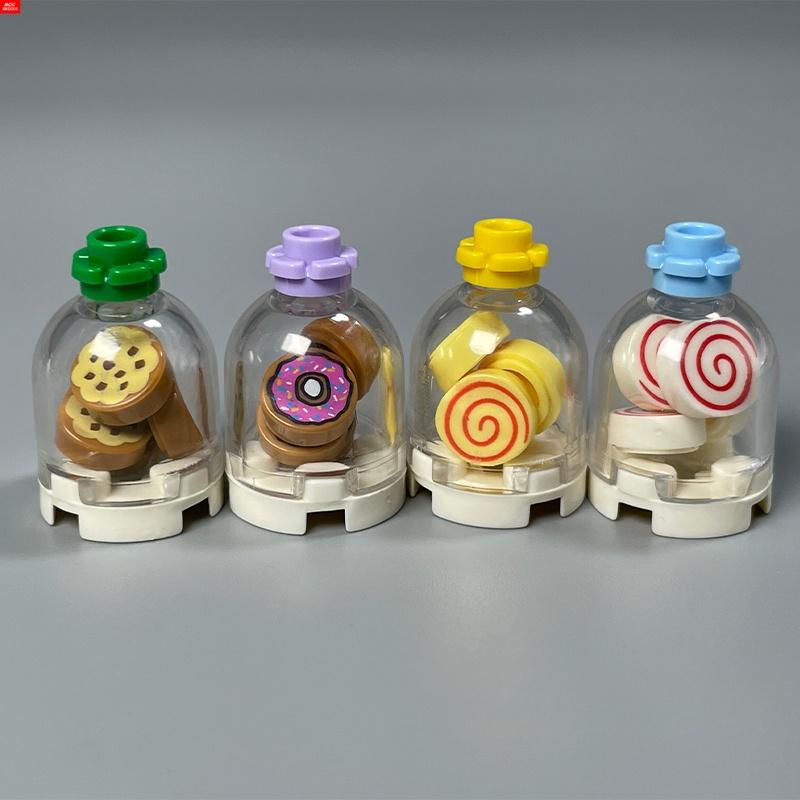 MOC Bricks Transparent Container Drinking bottle 30351 Water Playthings Round 2x2x1 Dome Top-Hollow Stud Constructing Blocks Kids Toys