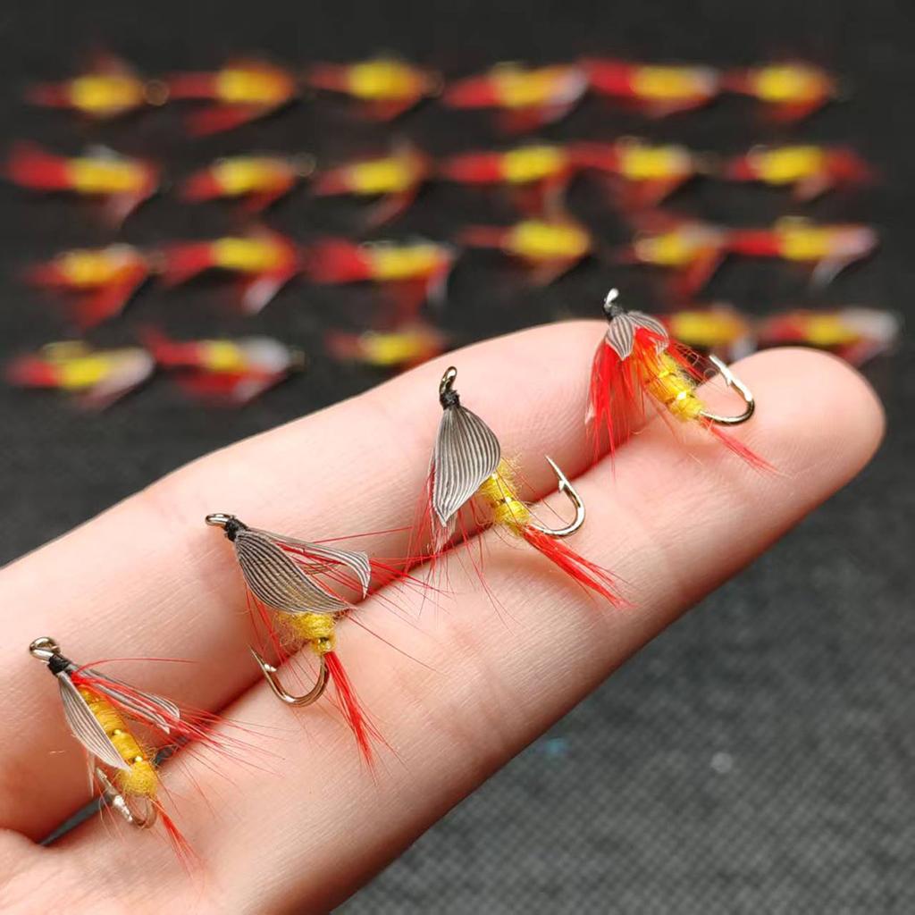 Fliegenfischen Fliegen 18 Stück - 2 Boxen Bundle 2 verschiedene Stile Nassfliegen Köder zum Fangen von Fischen wie Forelle/Barsch etc. in Süßwasser
