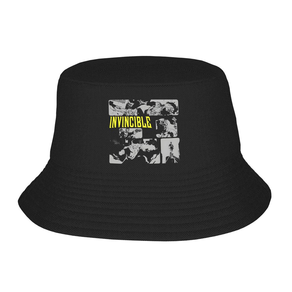 Invincible Cartoon Bucket Hat for Unisex Summer Travel  Sun Hats Harajuku UV Protection for FisherUnisex Cap Bob Hat