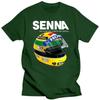 Maglietta estiva da uomo Ayrton Senna Elmetto Maglietta Top Abbigliamento 1 Auto da Corsa Uomo Girocollo Manica Corta T-Shirt Popolare Uomo Taglia Grande