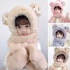 Thick Hats Scarf Gloves Set Warm 3-in-1 Soft Hat Winter Ear Protection Cap  Baby Children Kids