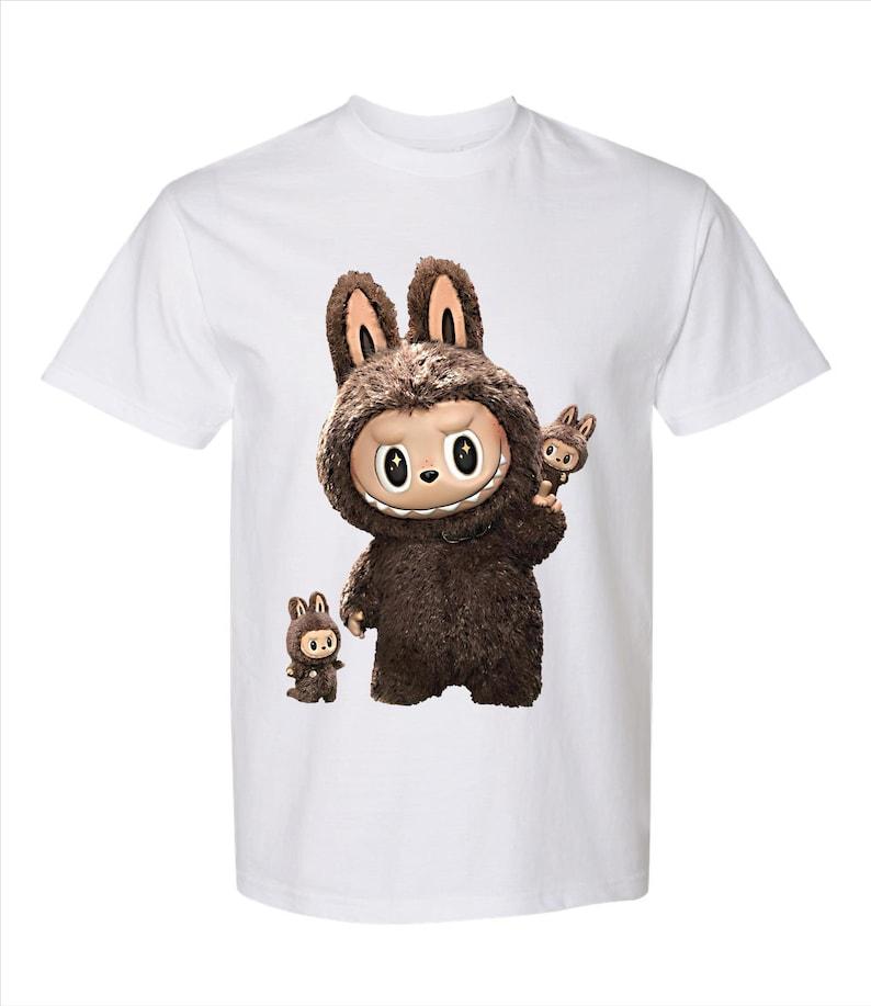 Labubu Monster Pop Mart Comfort Color Tee Women Funny Cartoon T Shirt Y2K 90S Harajuku Graphic Ulzzang T-Shirt 90S Print Tshirt Unisex