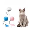Cat Toys Automatic Smart Ball Interactive Catnip USB Rechargeable Self Rotating Colorful LED Feather Bells Toy Rotating Luminous