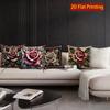 2D  Vintage Embossed Rose Floral Throw Pillow Covers Pattern Cushion Cover Suitable For Sofa Bedroom Car Pillow Cover
