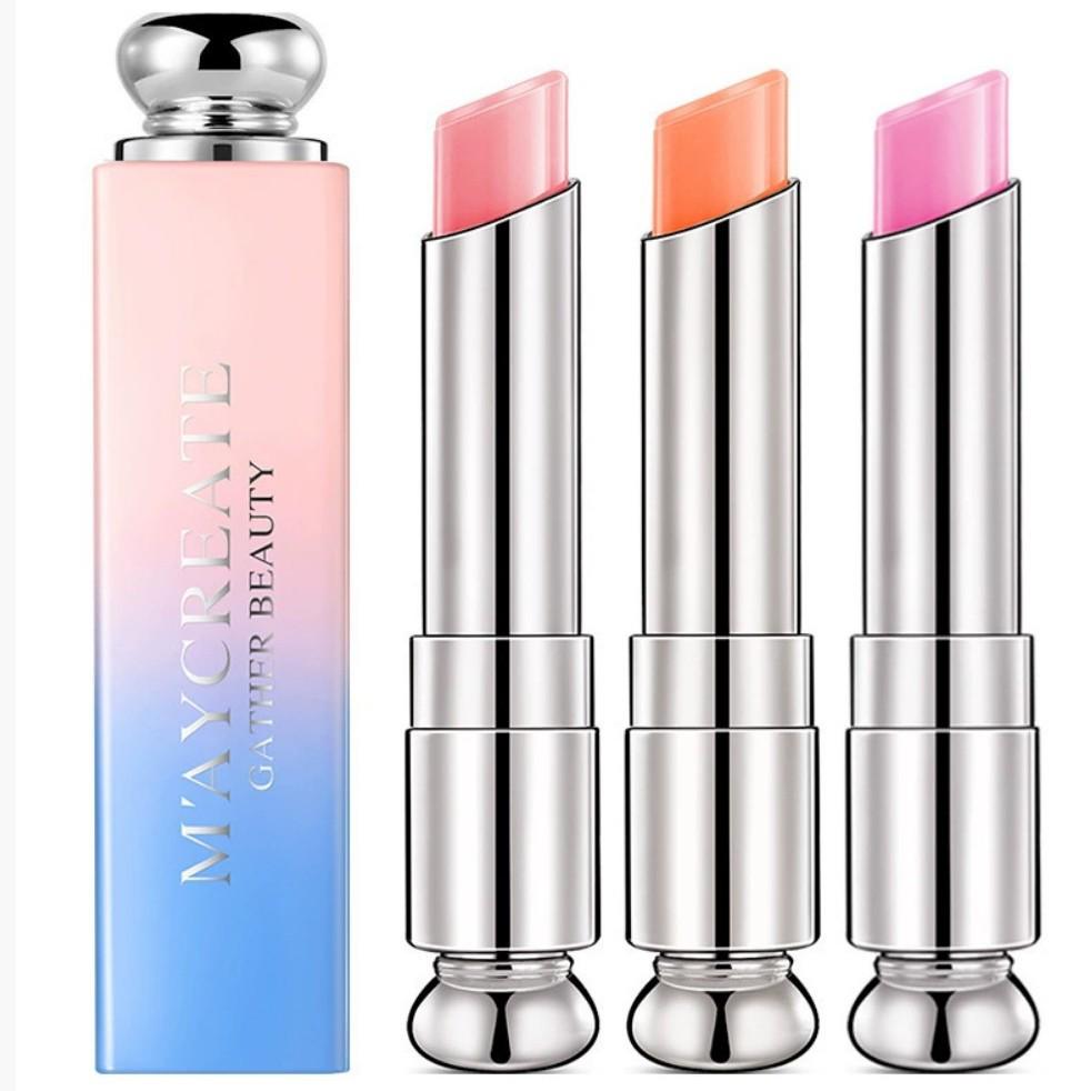 Jianmei Chuangyan Color-Changing Gradient Lipstick and Lip Balm with English Packaging 120# Subtle Orange