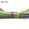 7 Strands Rainbow Paracord 2/3/4mm Parachute Rope Perfect for DIY Bracelet Making Backpacking Outdoor Survival Activities