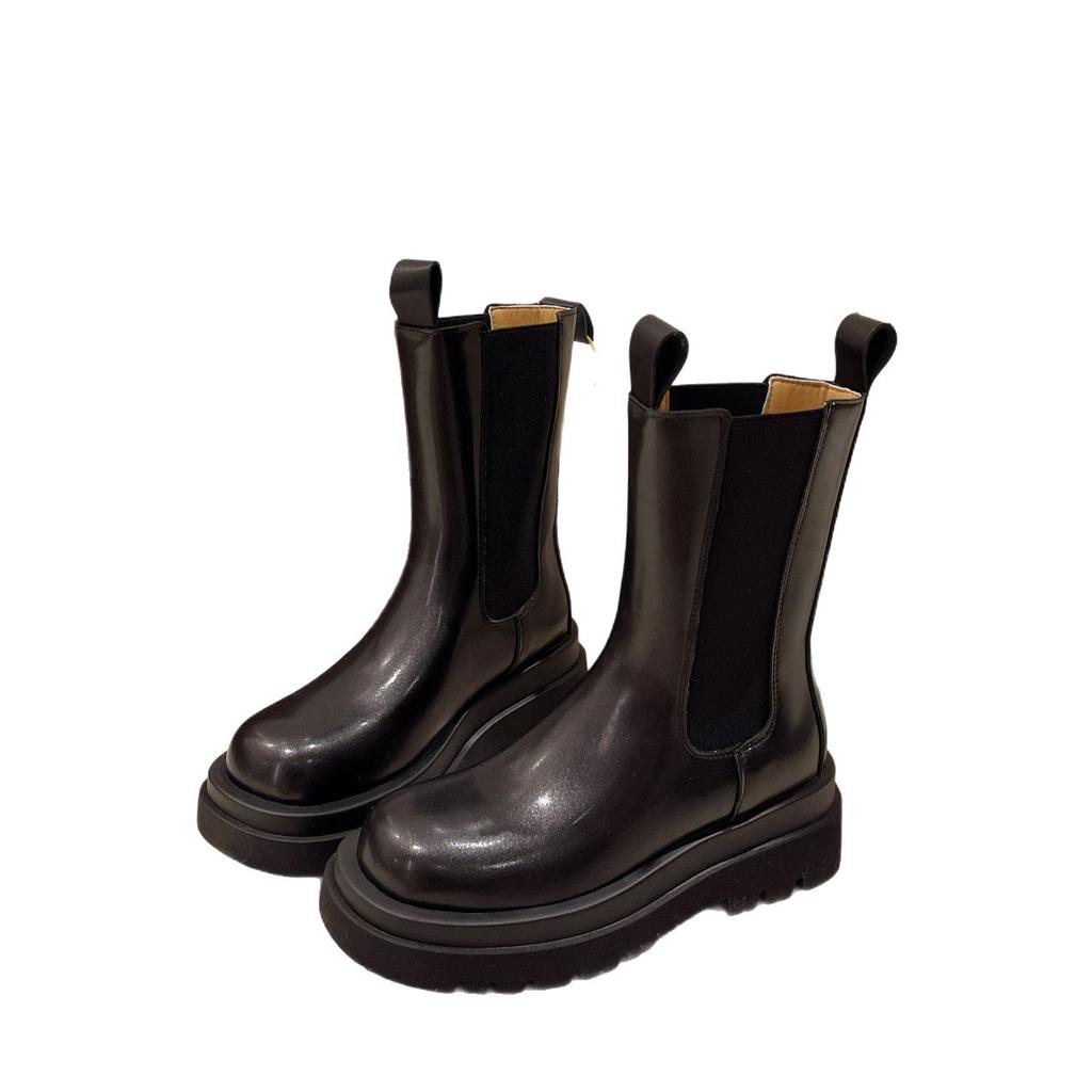 Martin boots women's new spring and autumn women's Chelsea pipe boots medium tube thick-soled short boots women's boots