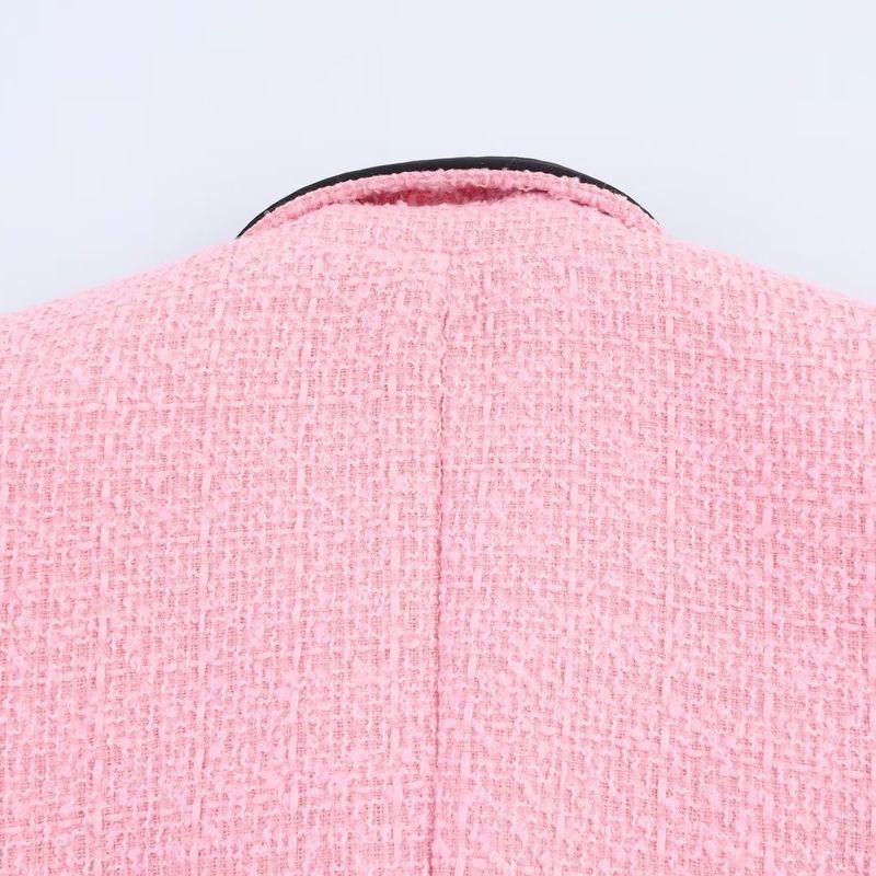 Kaslead New Women Clothes Western Style Fashion Simple and Versatile Contrast Color Blazers