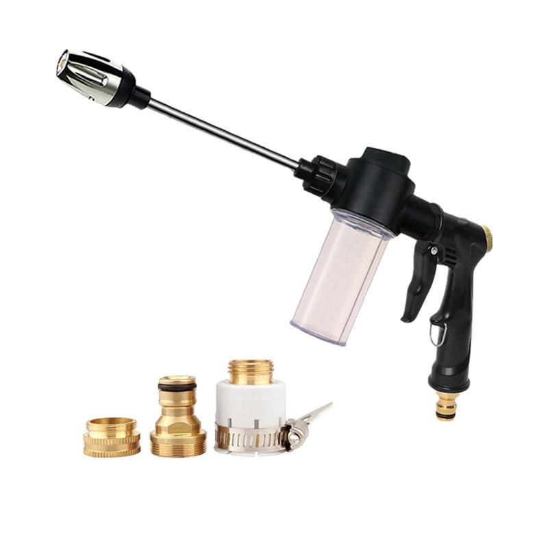 T2 Black Long Spear High-Pressure Foam Sprayer and Water Gun for Garden, Car Wash, and Floor Cleaning.