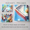 Koala Beach Picnic Bedding Duvet Cover Sets Duvet Covers Pillowcases Gifts (1 * Duvet Cover 2 * Pillowcases, Without Duvet Insert)