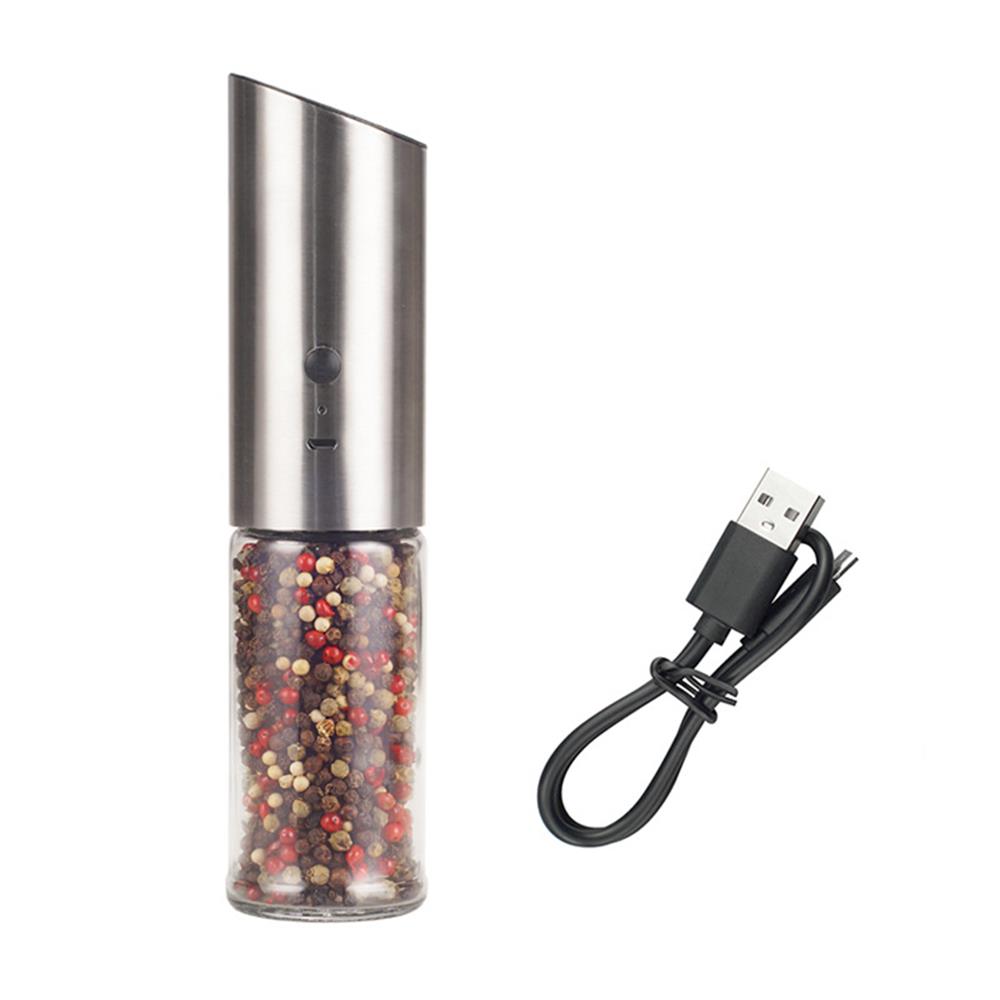 Electric Salt and Pepper Grinder USB Rechargeable Wireless Pepper Automatic Spice Mill Grinder Machine Home Kitchen Utensils