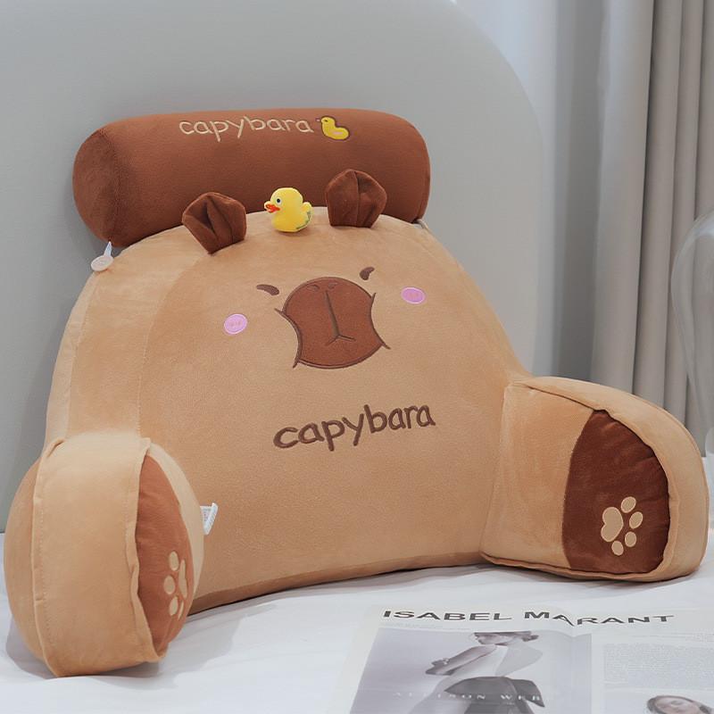 Animal Capybara Plush Cushion With Pp Cotton Filling Latex For Home And Car
