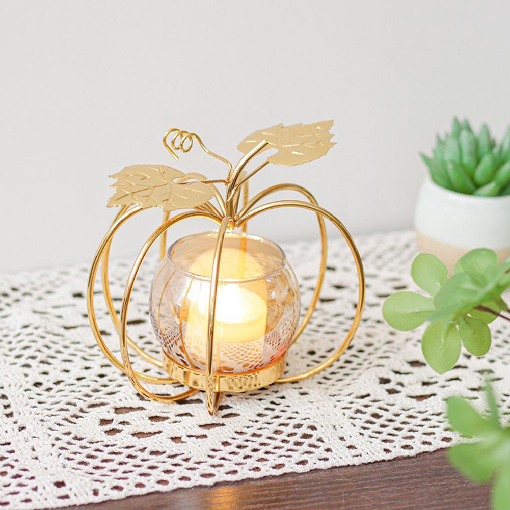 Home Decor Christmas Candle Holder Gold Black Candle Holder Lightweight Iron Stylish Statement Decoration Supplies